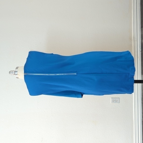 Ted Baker Draped Button Sheath Knit Dress Blue S Business casual party cocktail - Picture 2 of 7